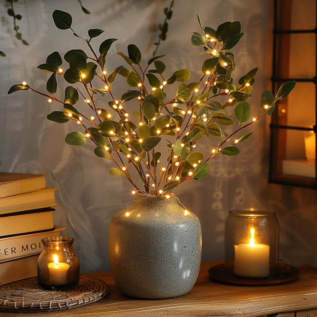 Luce Decorativa a LED con Rami per Vasi
