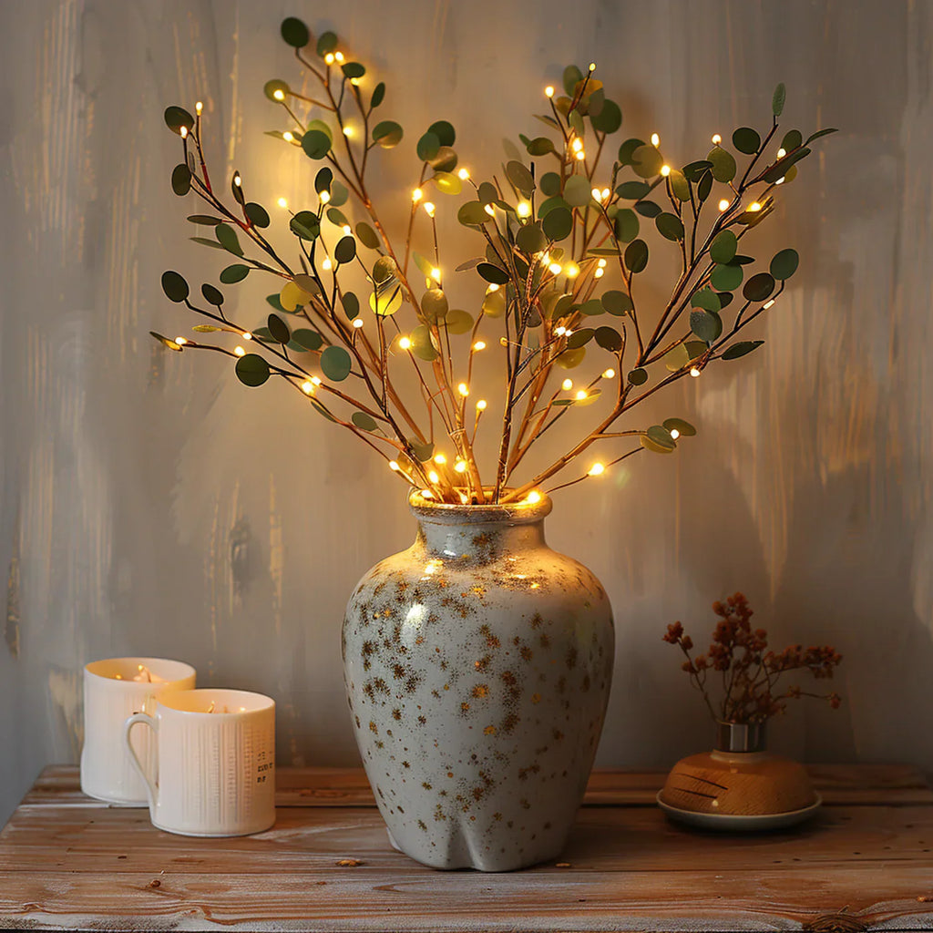 Luce Decorativa a LED con Rami per Vasi