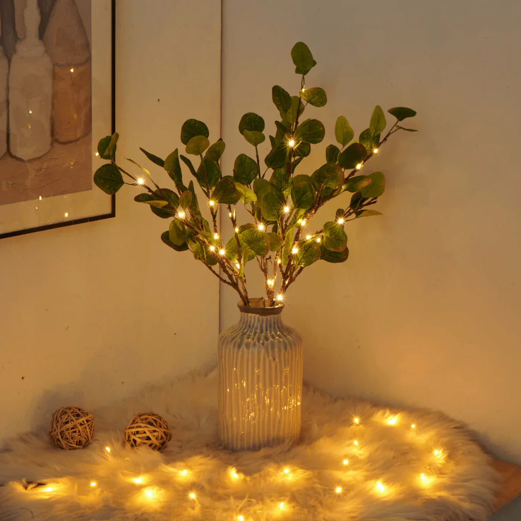 Luce Decorativa a LED con Rami per Vasi