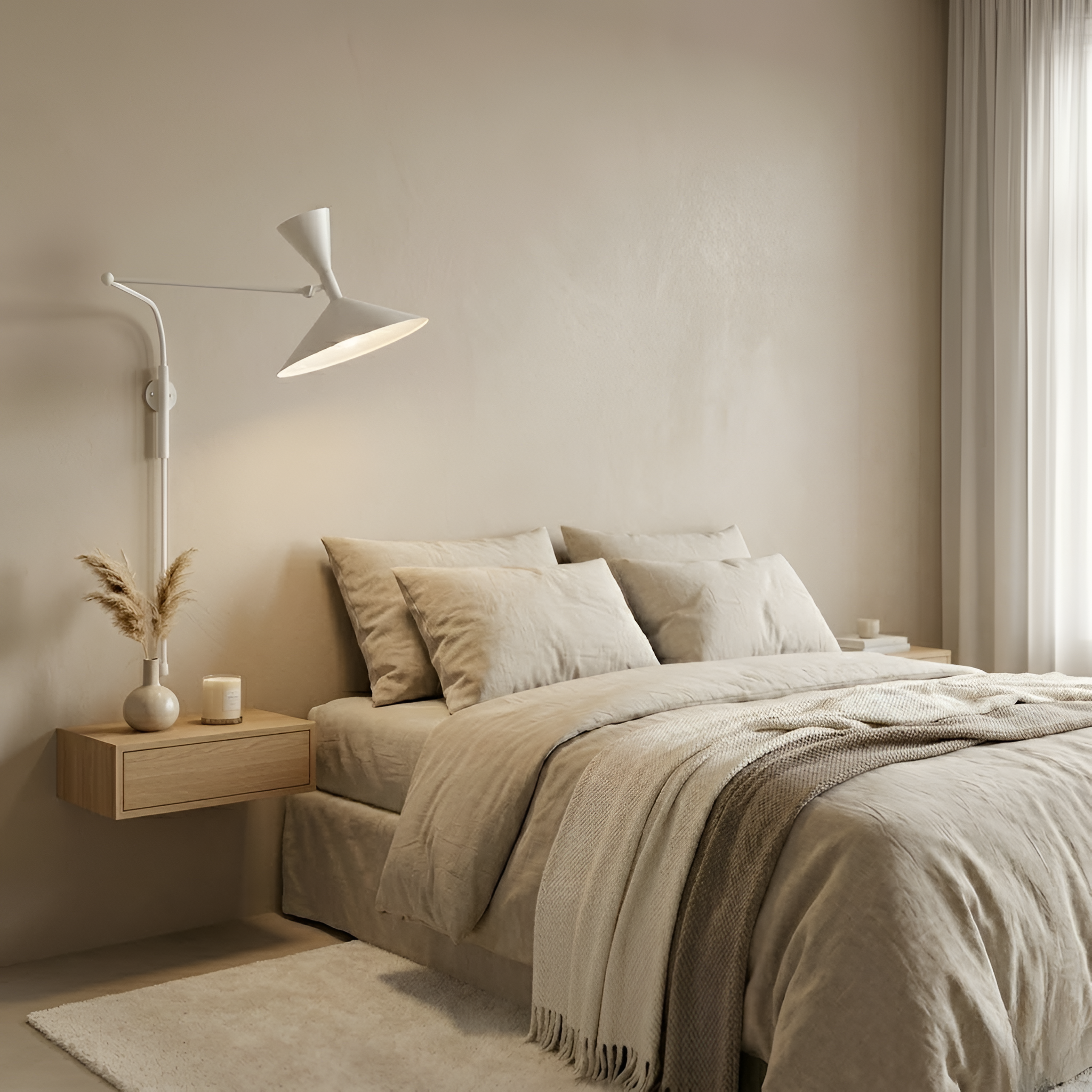 Miles - Applique regolabile per l'arredamento di camere da letto e soggiorni