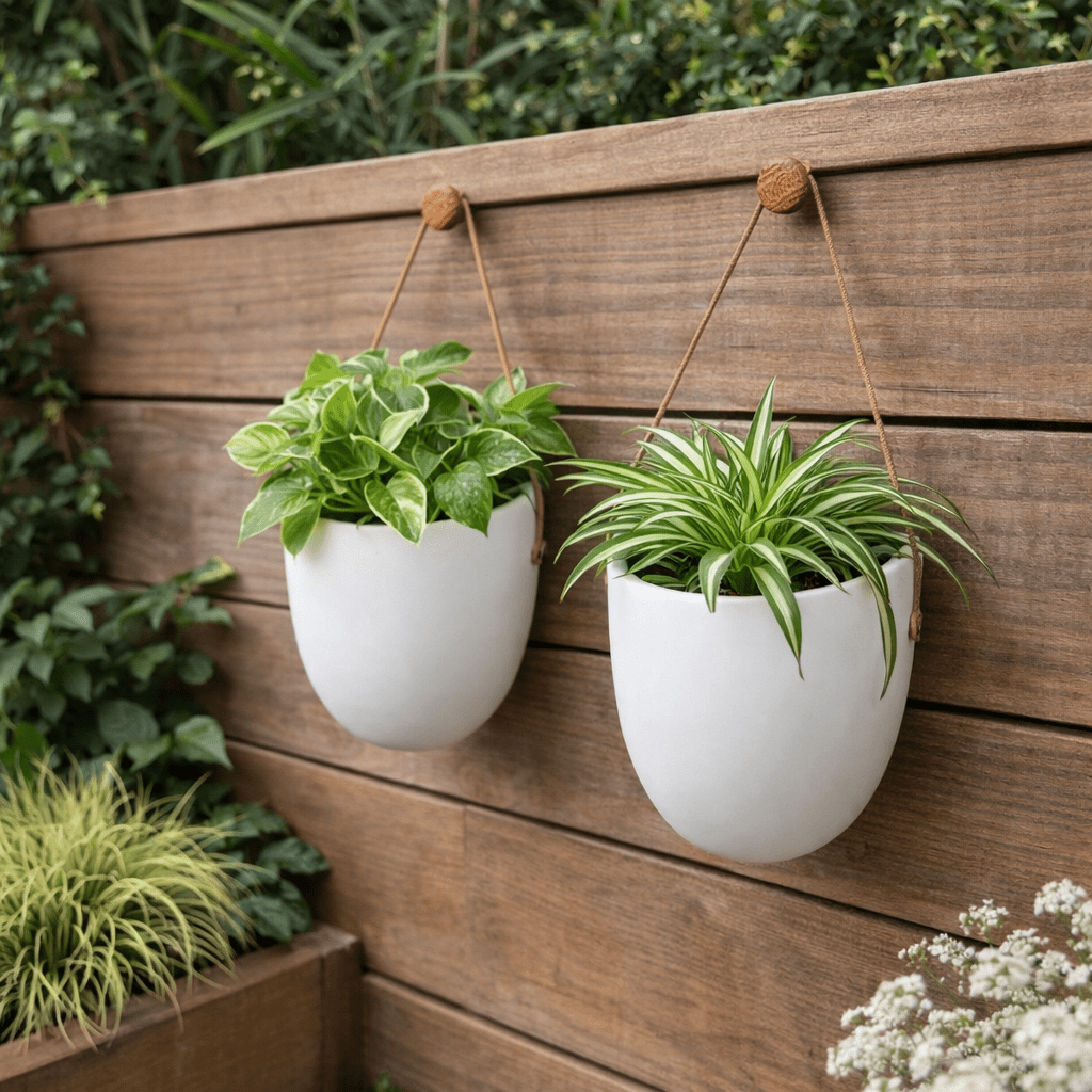WALLORA – Elegante Vaso da Parete per un'Decorazione Verde Salvaspazio