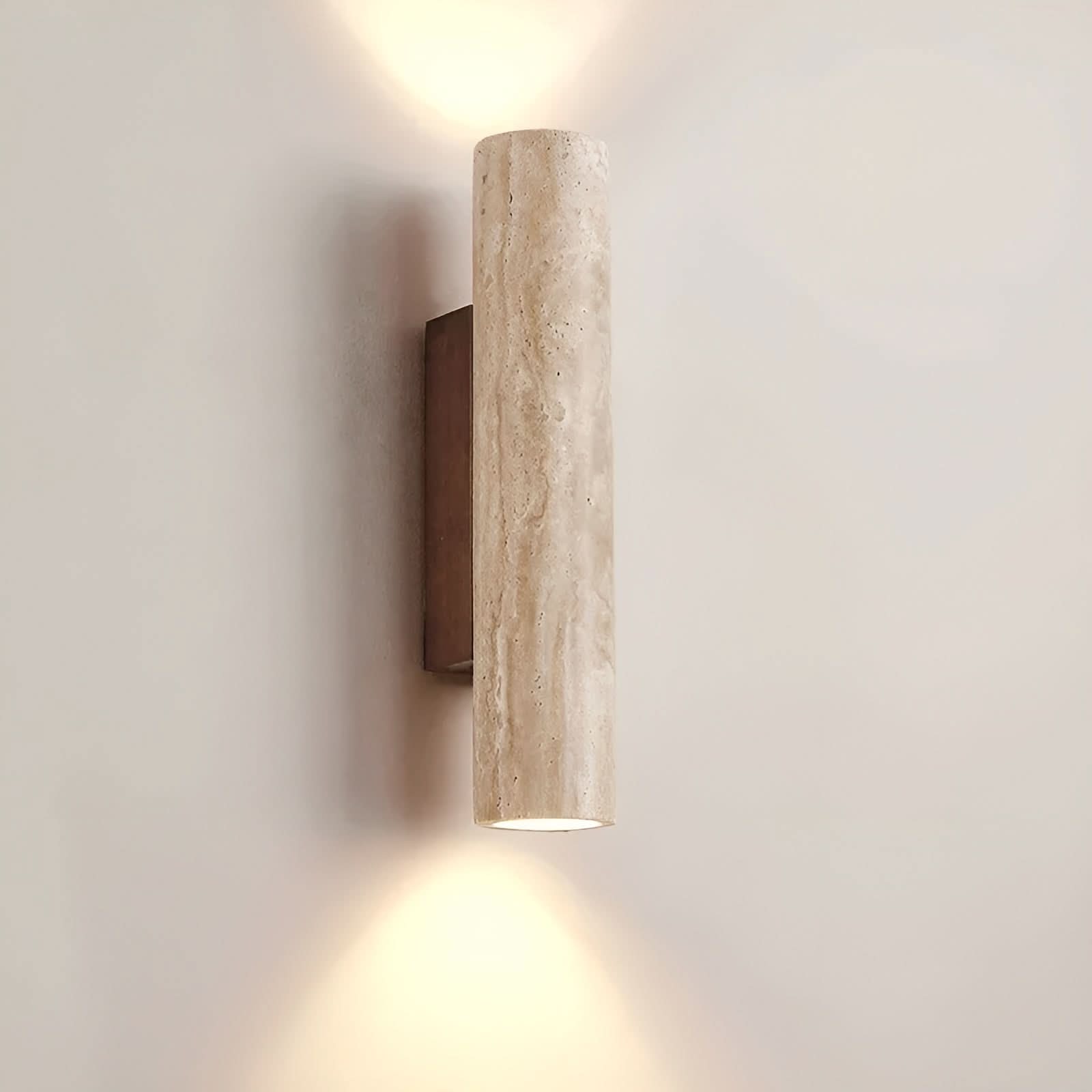 Lampada da Parete LED in Travertino – Stile Wabi-Sabi