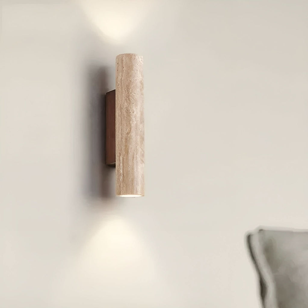 Lampada da Parete LED in Travertino – Stile Wabi-Sabi