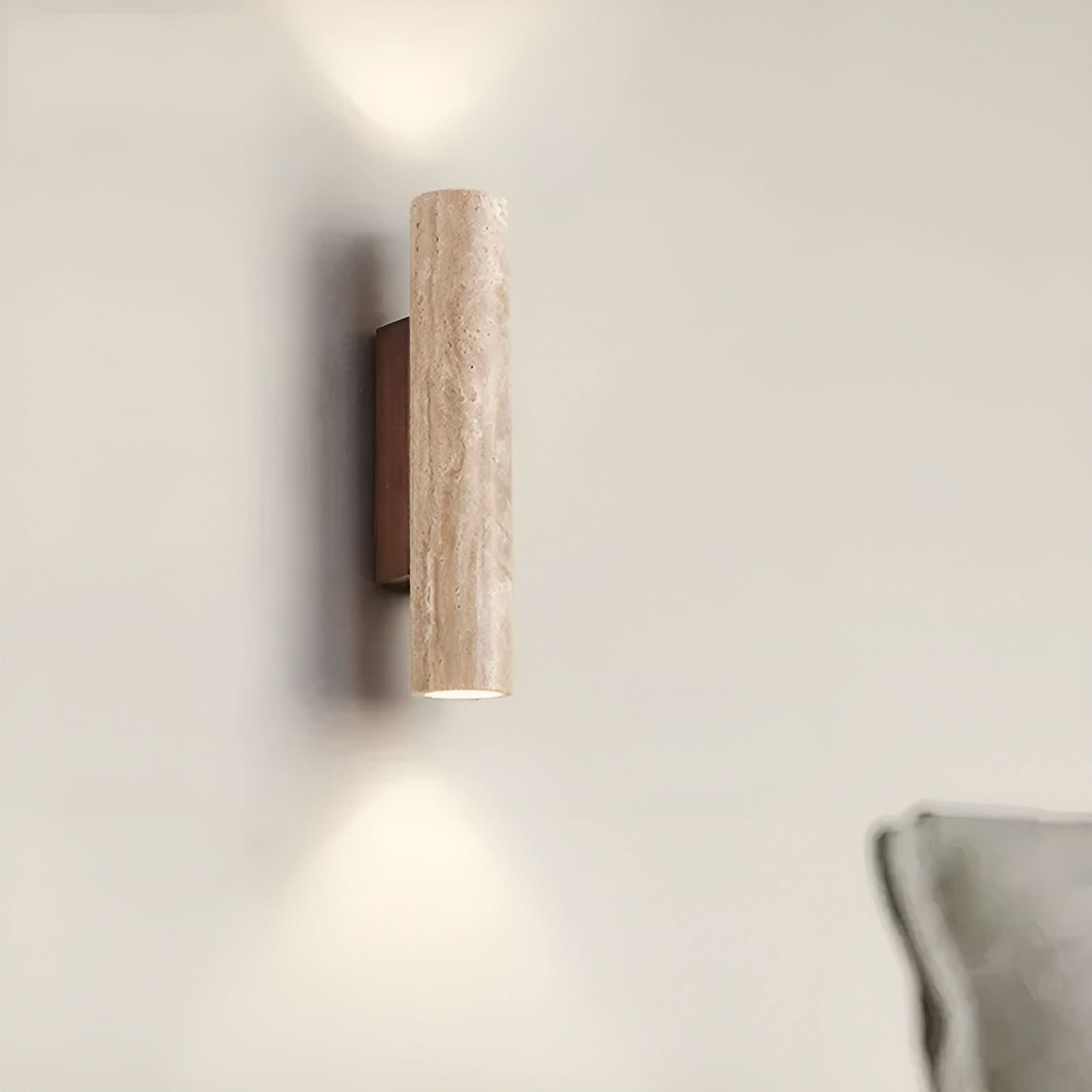 Lampada da Parete LED in Travertino – Stile Wabi-Sabi