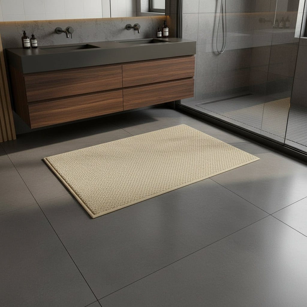 Tappetino da bagno lavabile con superficie strutturata