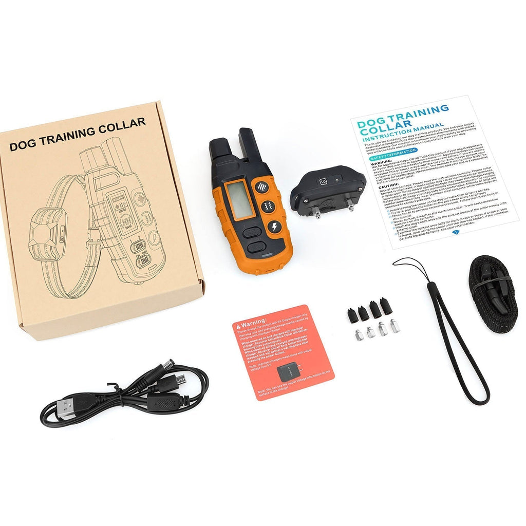 Collare Elettronico per Addestramento Cani Impermeabile con Controllo Remoto 3300Ft