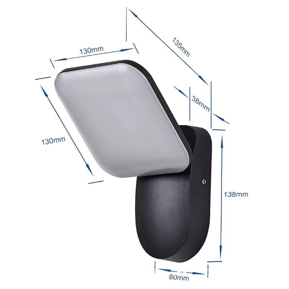 Waterproof Outdoor LED Wall Light with PIR Motion Sensor