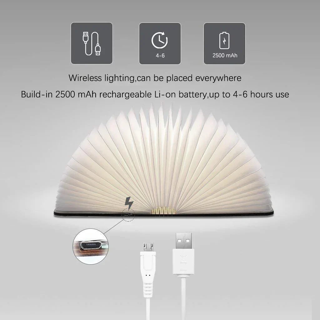 Enchanting LED Book Lamp for Unique Decor