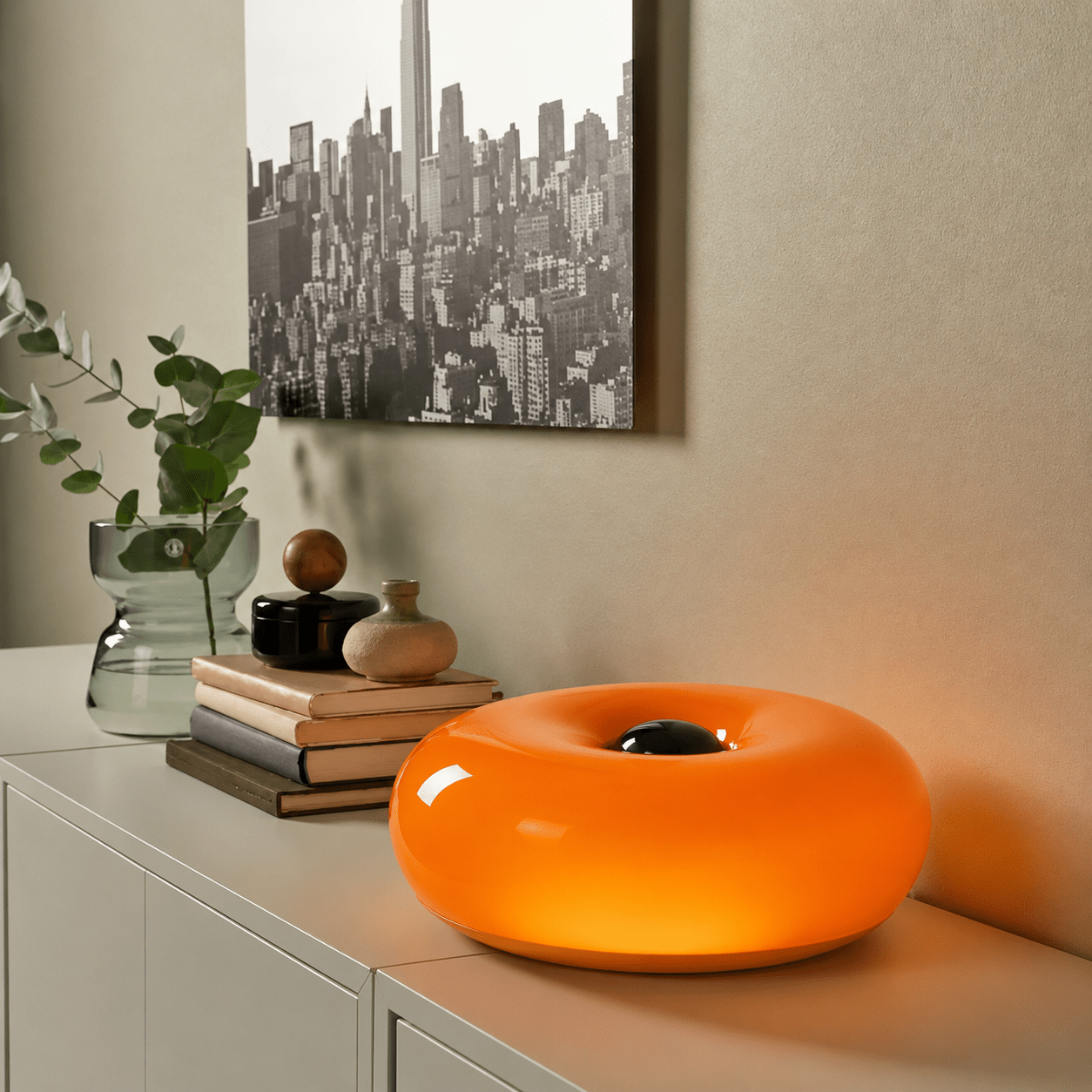 Lampada Donut Bauhaus Ricaricabile per Tavolo e Parete