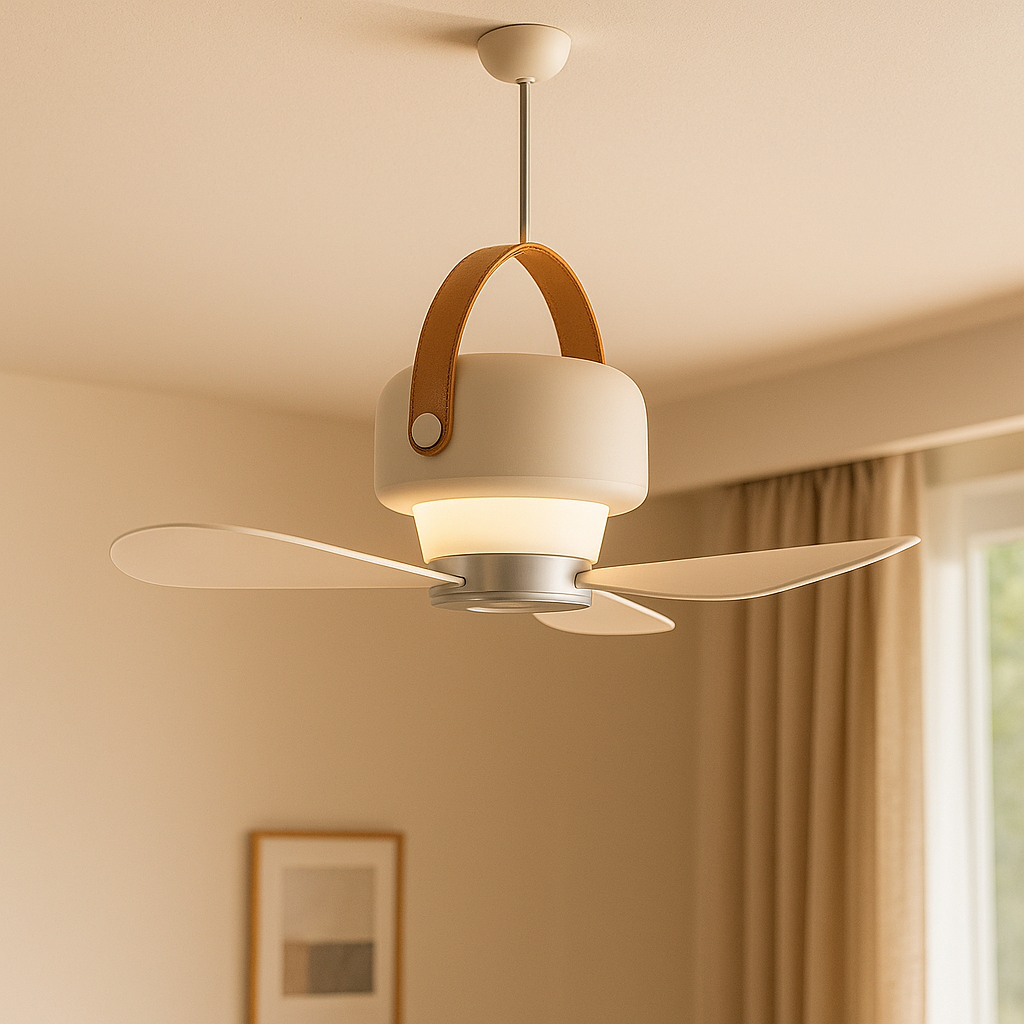Wireless Rechargeable Portable Fan with Remote & LED Light