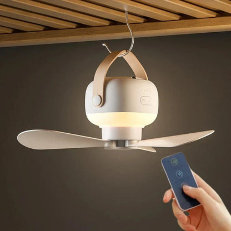 Wireless Rechargeable Portable Fan with Remote & LED Light