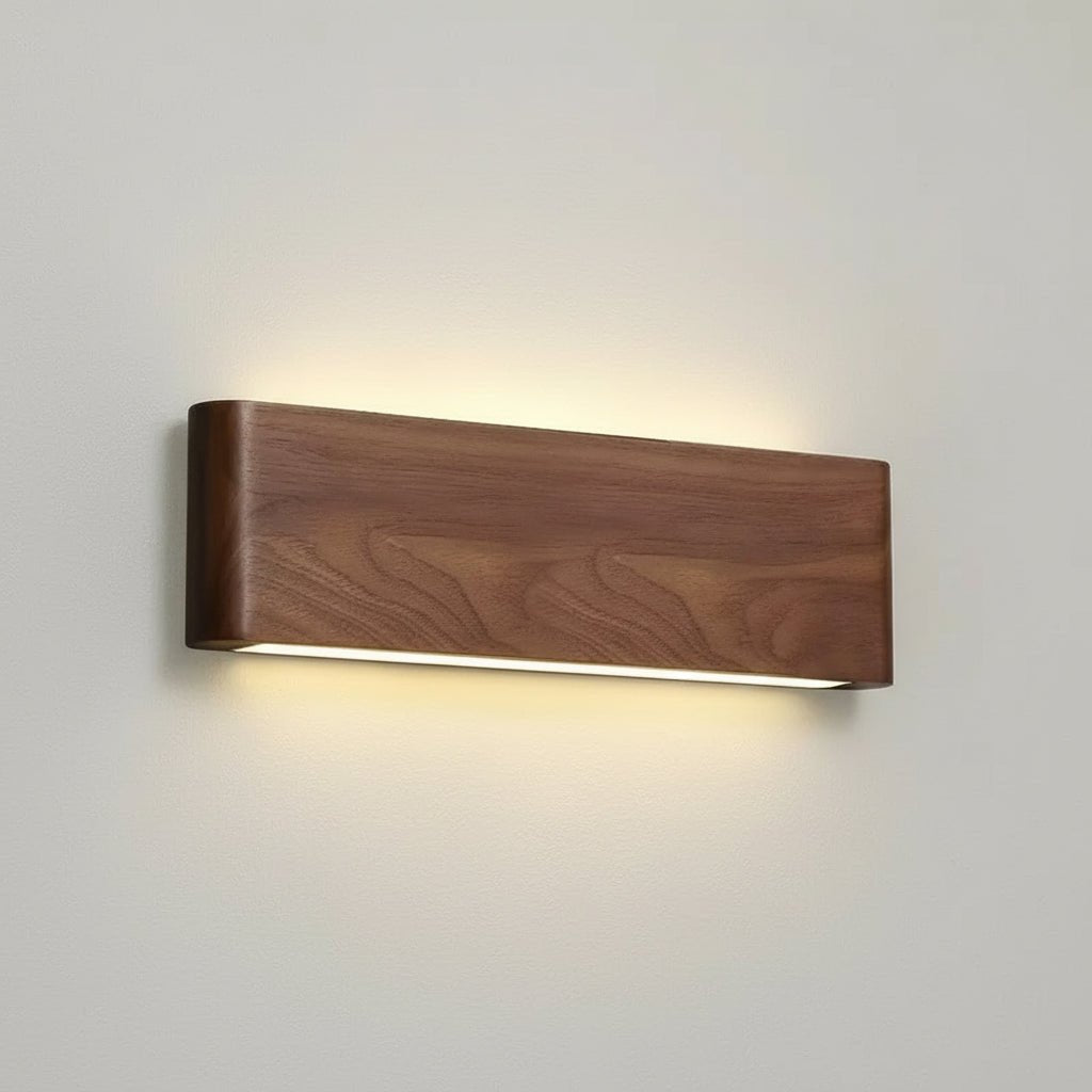 WOODLUX LED – lampada da parete in legno moderna con 3 modalità di colore