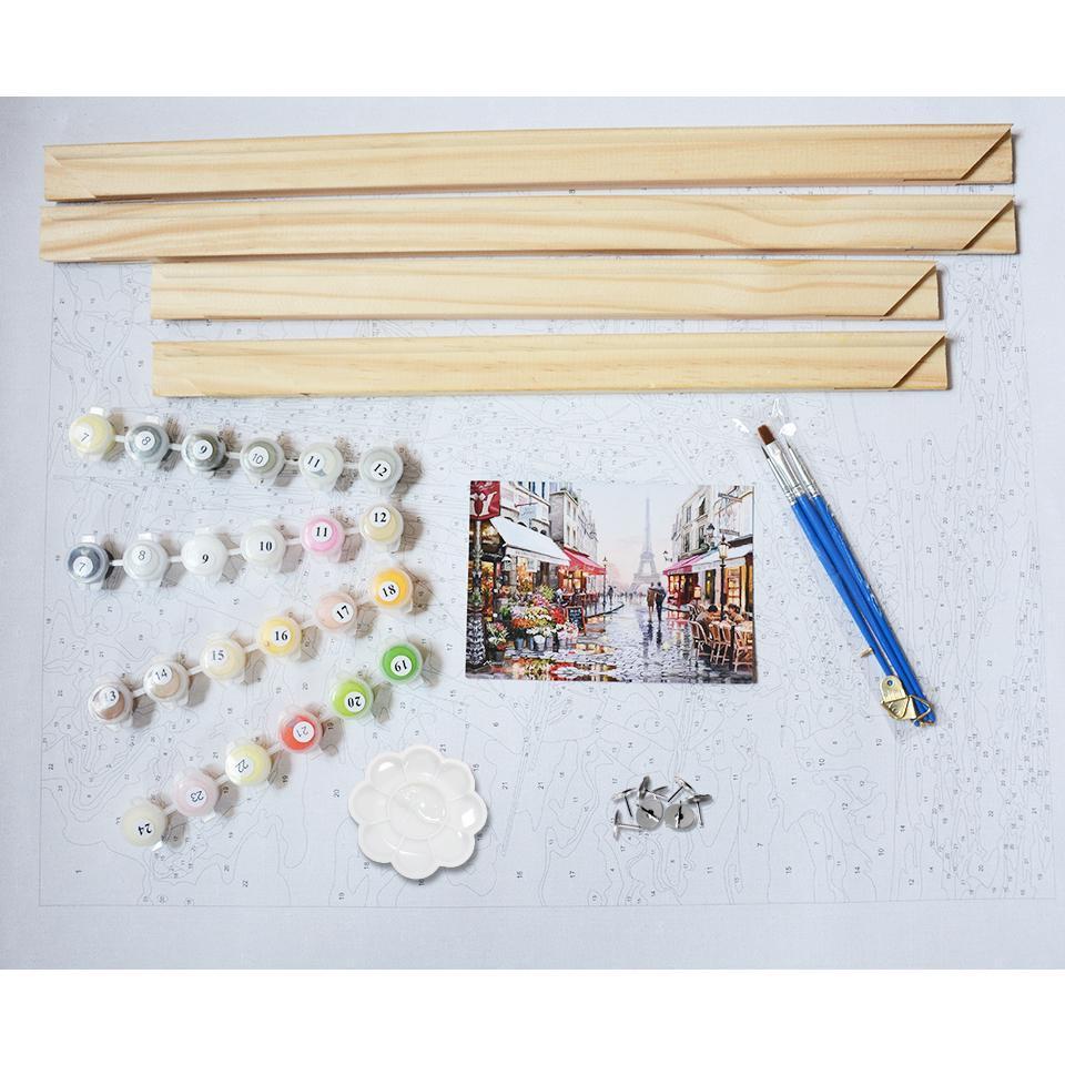 Fiori di Loto Bianchi e Rossi - Kit di Pittura per Numeri Van-Go