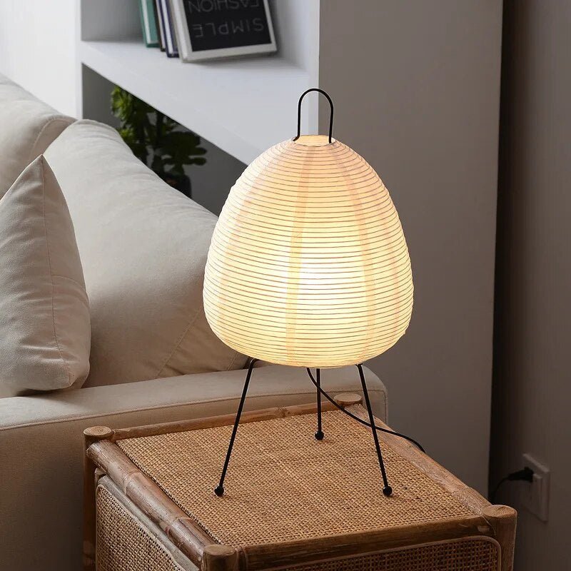 Lampada da Tavolo a Lanterne di Carta Giapponese