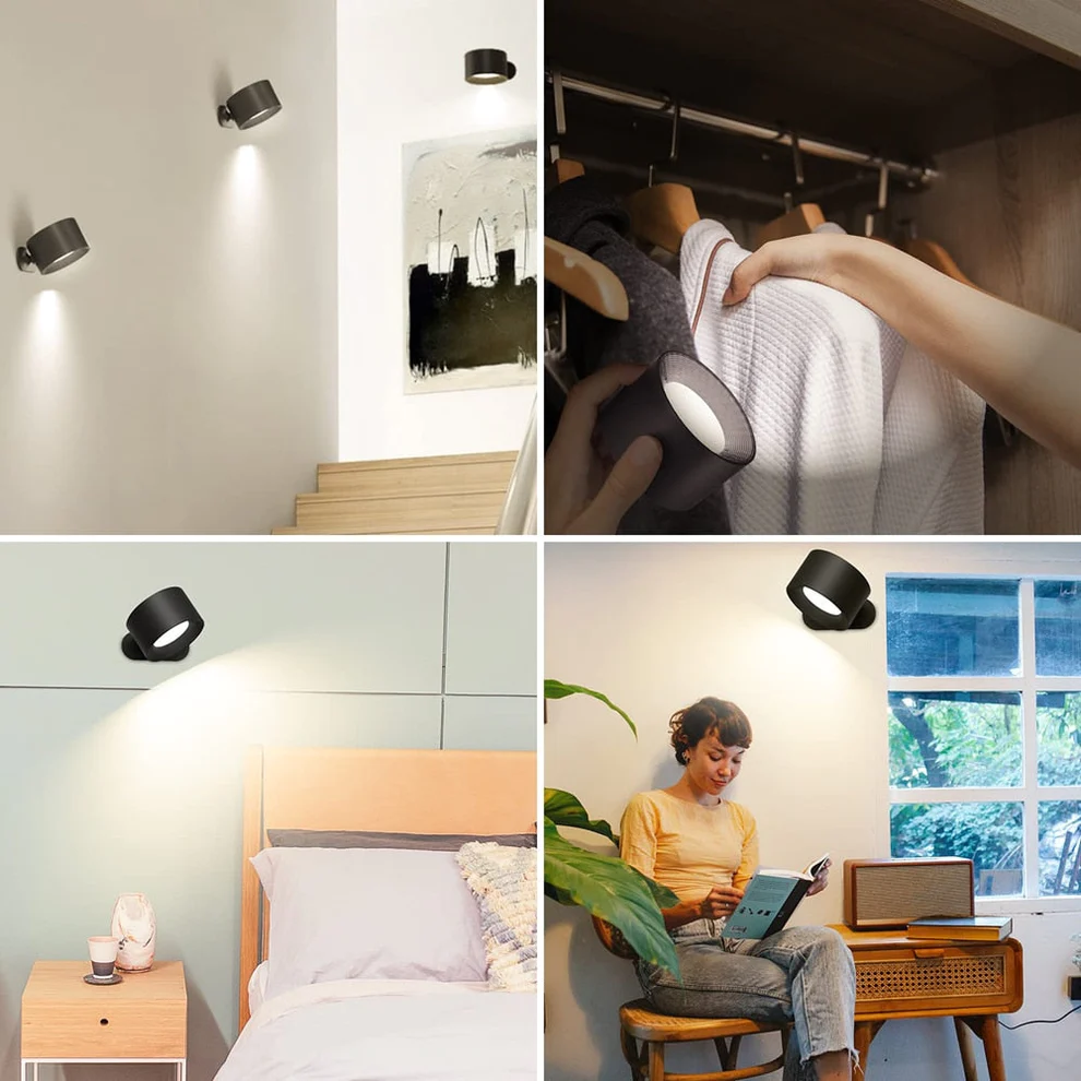Vista - Applique LED ricaricabile a 360°