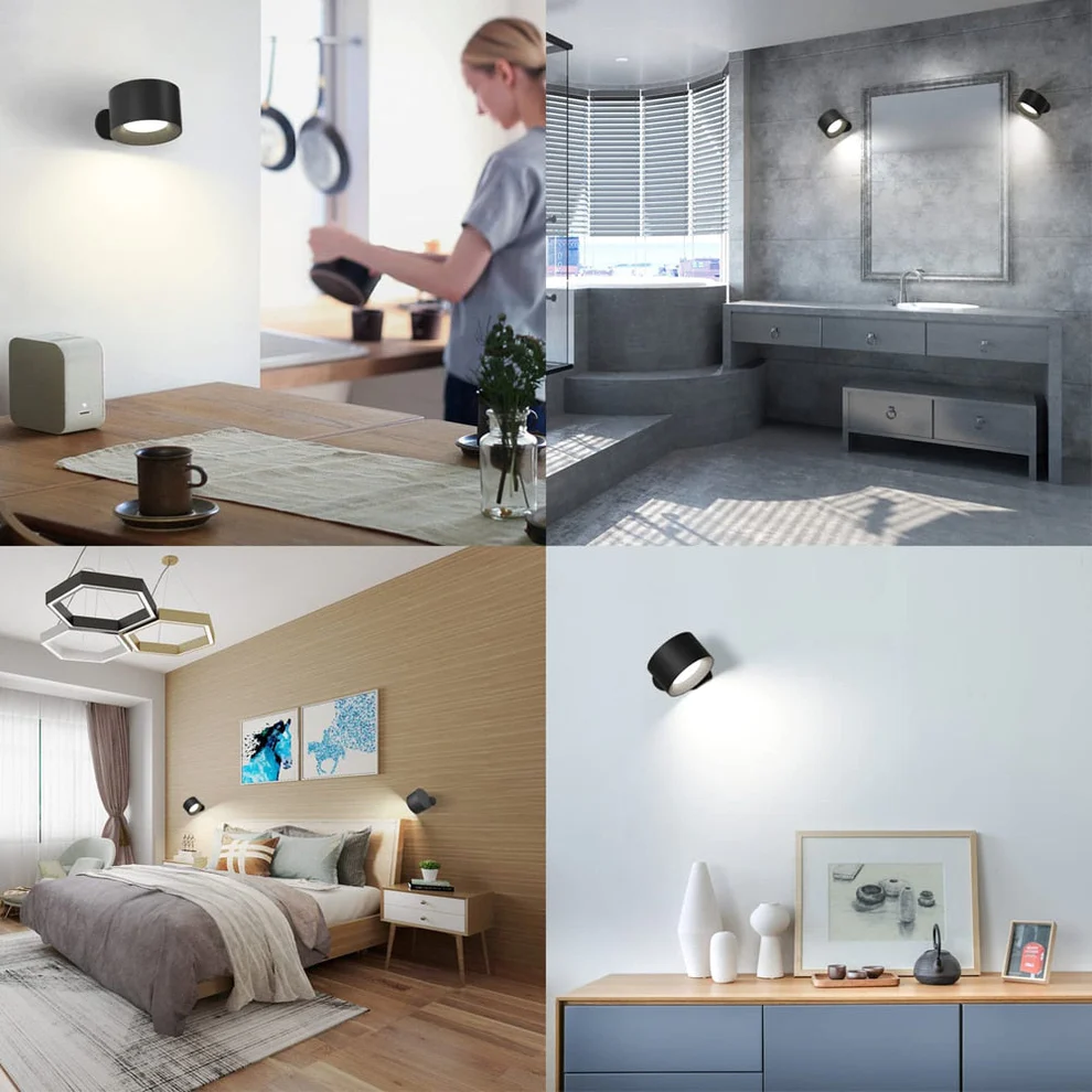 Vista - Applique LED ricaricabile a 360°