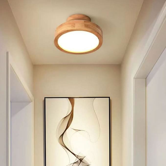 Lampada da soffitto LED in legno moderno con funzione dimmerabile