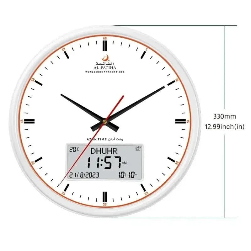 Orologio da Preghiera Zamora Time – Orari di Preghiera Globali Automatici con Allarme Azan e Design Elegante