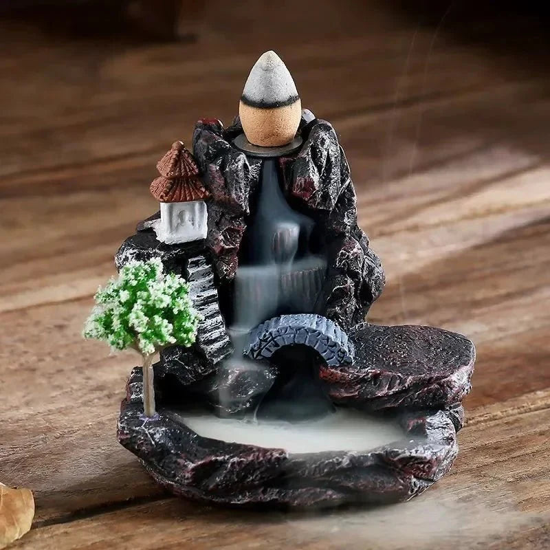 ZENSTREAM - Bruciatore di Incenso a Flusso Cascata per Relax e Meditazione